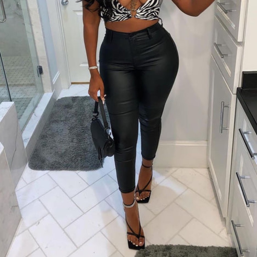 BRAND NEW Fashion Nova Leather Pants (WITH TAGS)